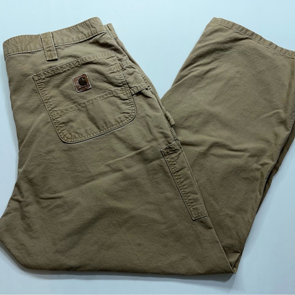 Carhartt Pants Mens Size 40x30 B161 DHK Khaki Workwear - Picture 11 of 11